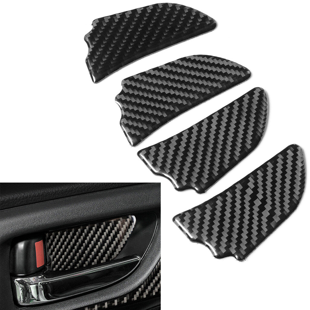 Carbon fiber door handle cover panel trim suitable for Subaru Forester 2013-18