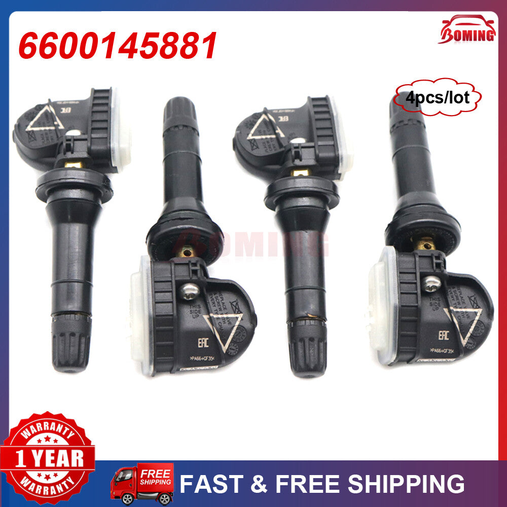 4-pack of new black TPMS tire pressure sensors for Geely Geometry A/C/E/G6 Emgrand