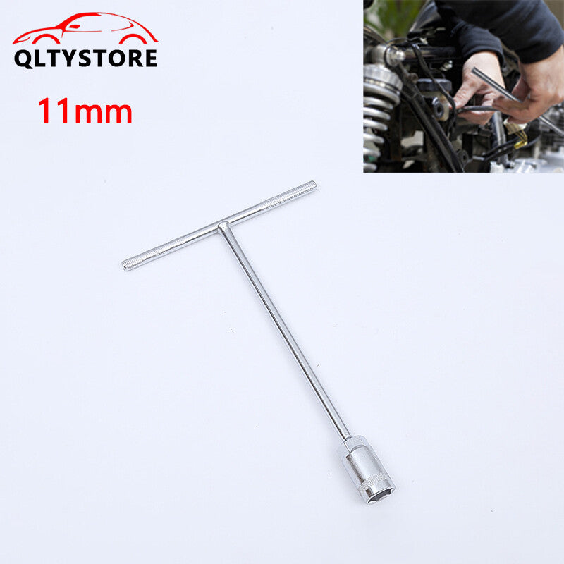 1-piece 11mm metric T-handle 45 steel socket wrench tool set suitable for cars and motorcycles.