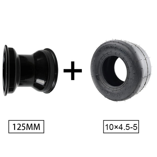 10x4.5-5 5 Tire Tubeless Tires Aluminum Alloy Wheel Hub Go Kart Beach ATV Quad