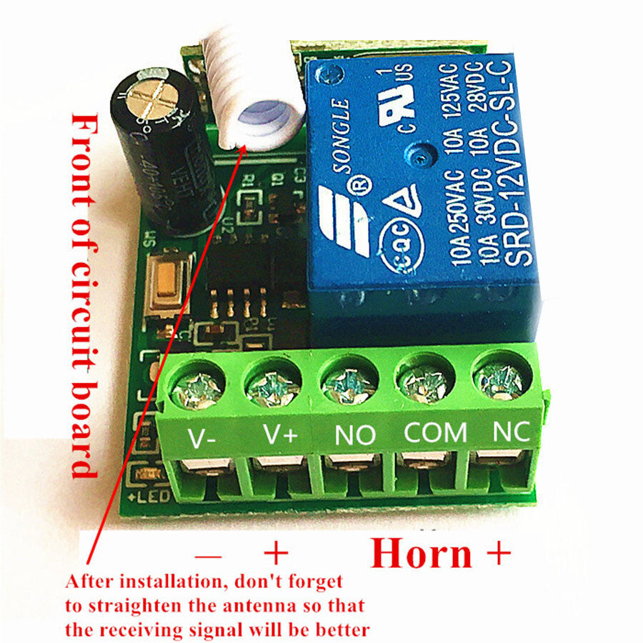 12V Car Truck Wireless Horn Button Auto Steering Wheel Horn Button Kit Universal