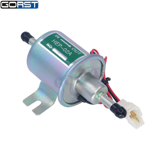 HEP-02A 12V Electric Fuel Pump for In-line Universal Low-Pressure Gasoline Diesel Vehicles and Marine Vehicles