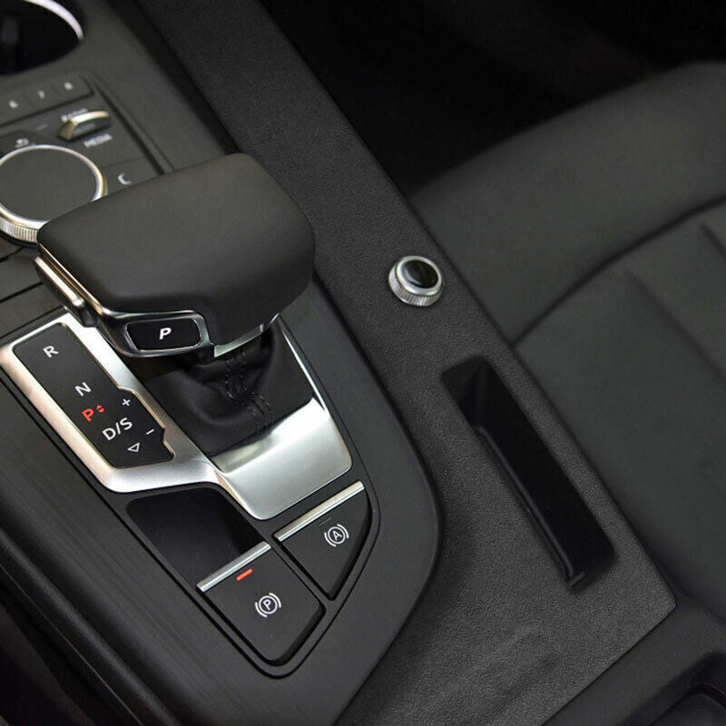for Audi A4 A5 2017~21 1pcs Black Alcantara Console Gear Shift Frame Cover Decor