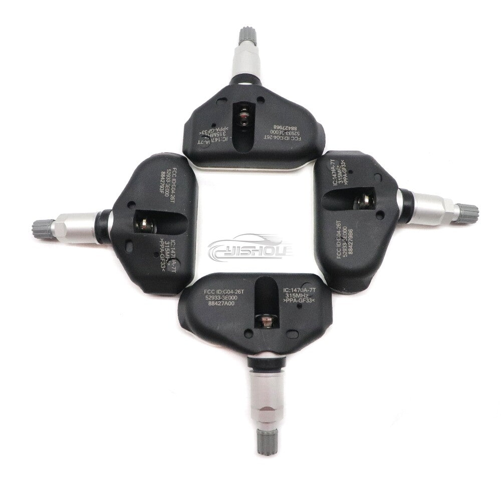 52933-3E000 4-piece Tire Pressure Sensor (TPMS) Kit for Hyundai Sonata for Tucson Tiburon