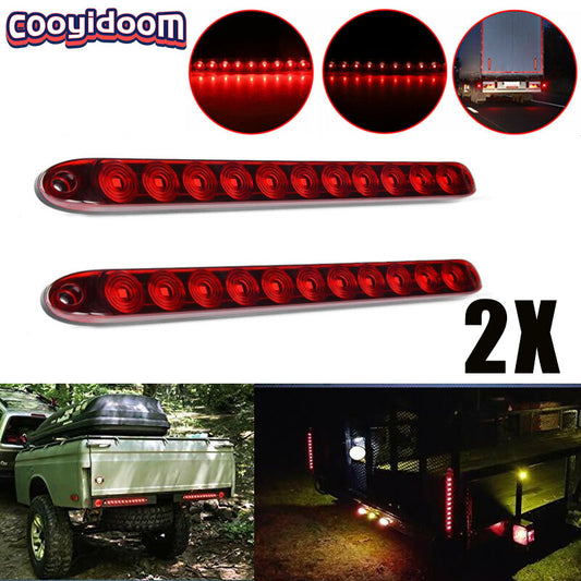 2 x 16-inch rear LED bumper reflectors, brake lights, taillights, turn signals, trailer markings