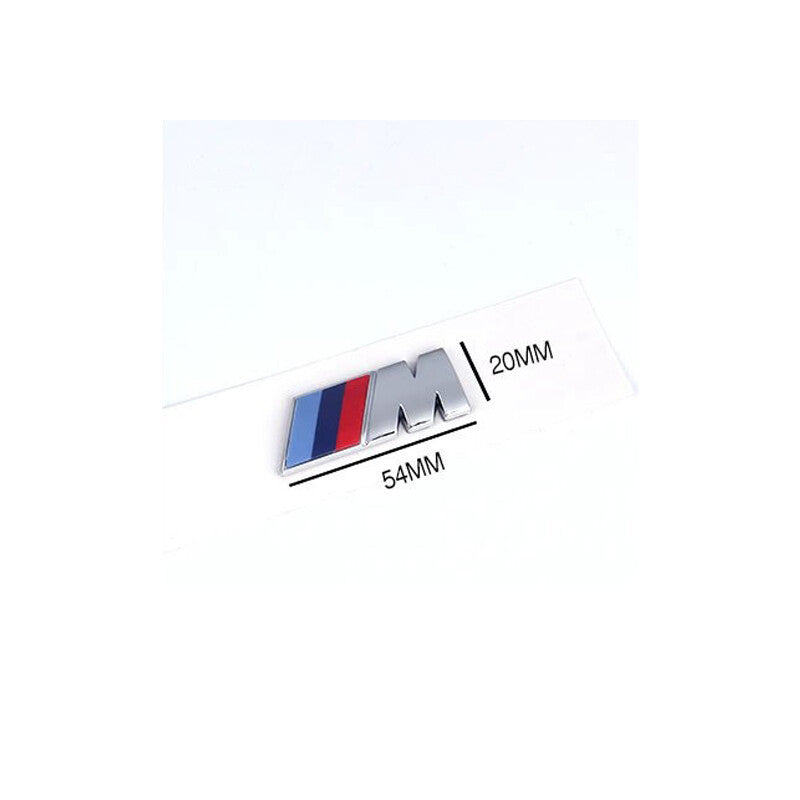 Small lettering decal badge set for BMW M135i silver trunk badges