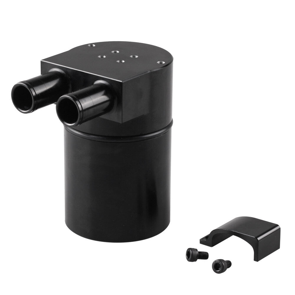 Black Billet Aluminum Oil Catch Can Tank Bottle Baffled for BMW N54 335i 535i