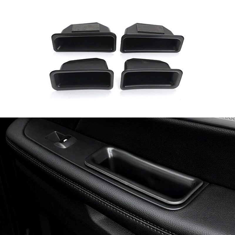 for Ford Explorer 2016-2019 Black Inner Door Armrest Storage Box Tray Trim 4X