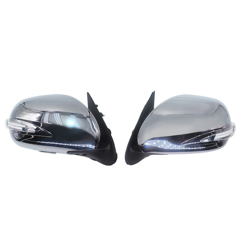 for Toyota Hiace Chrome Electric Reflector Rearview Mirror Exterior Led Light