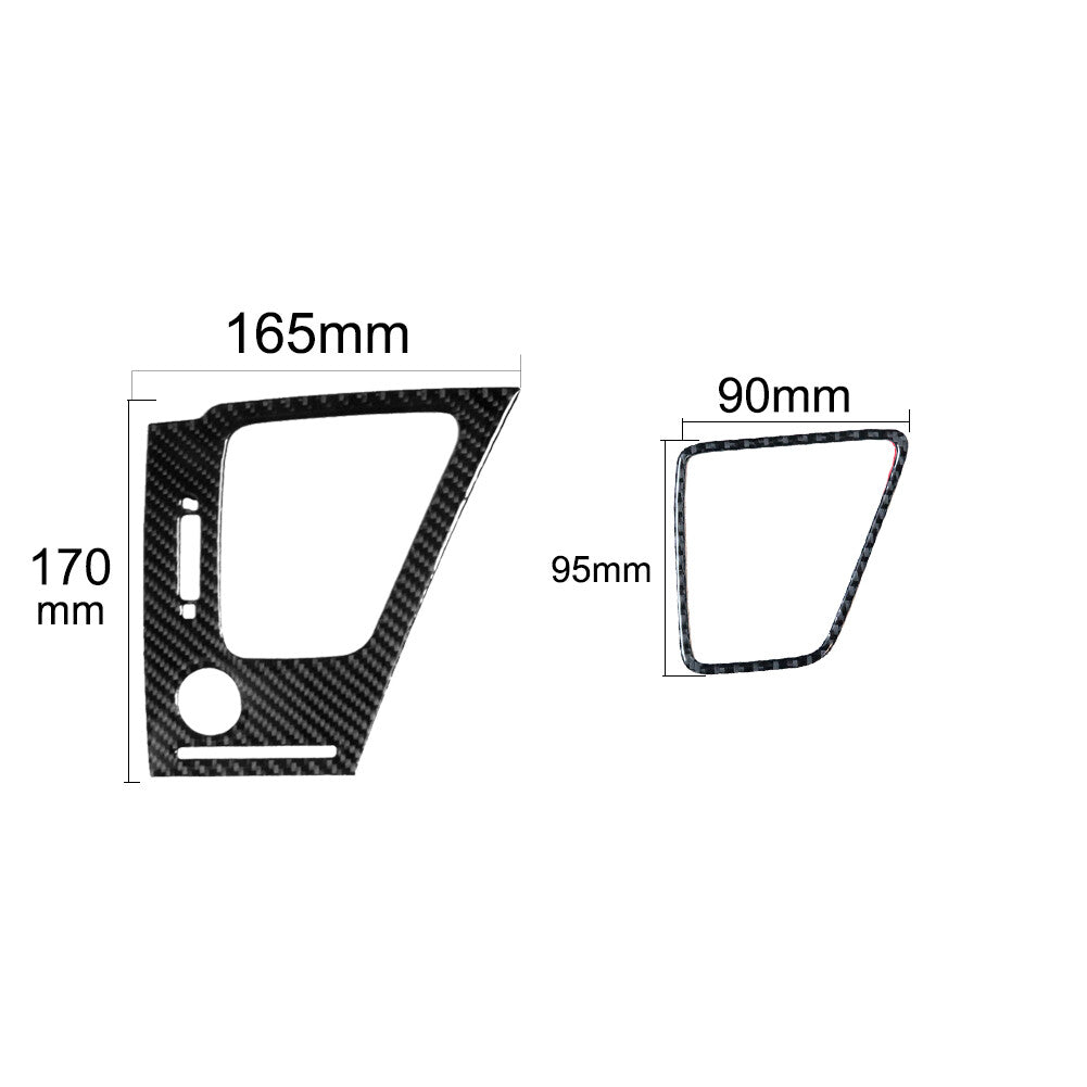 2X Carbon Fiber Driver Air Vent Outlet Trim Cover for Honda for Civic Coupe 2013-15