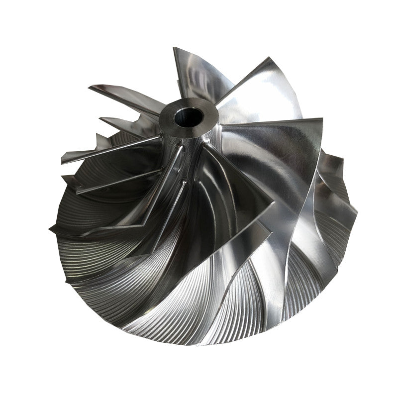 TD05H Reverse 7+7 Insert 60.27/82.32 mm Turbine Milling/Burnt Compressor Wheel
