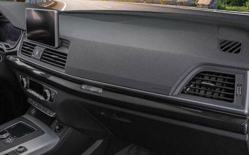 for Co ~Pilot Dashboard Carbon Fiber Strip Cover Trim 2pcs Fit for Audi Q5 2018~2021