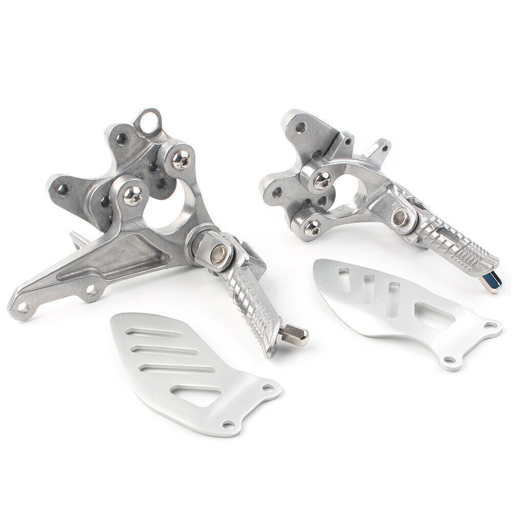 Fit for SUZUKI GSXR1000 2009-2011 Front Rider Foot Pegs Footrest Pedals Bracket Kit
