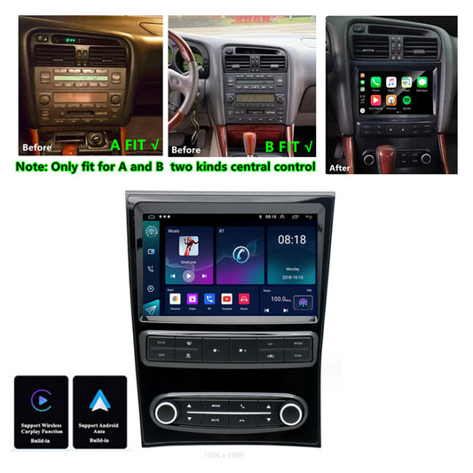 9 Stereo Radio GPS Nav FM Head Unit for Lexus GS300 GS400 GS430 1998-05 Carplay
