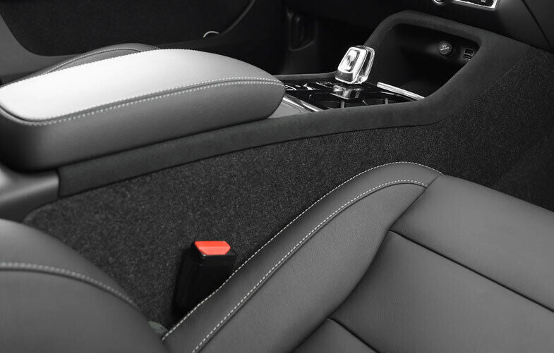 for Volvo XC40 2019-2022 Black Suede Central Console Gear Shift Frame Cover Trim