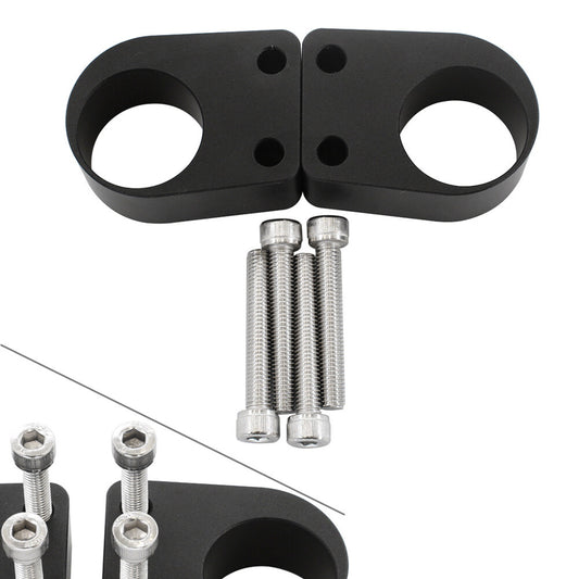 Handlebar Riser Spacer Kit Black for Kawasaki EX250 250R 300 300R 2008-19