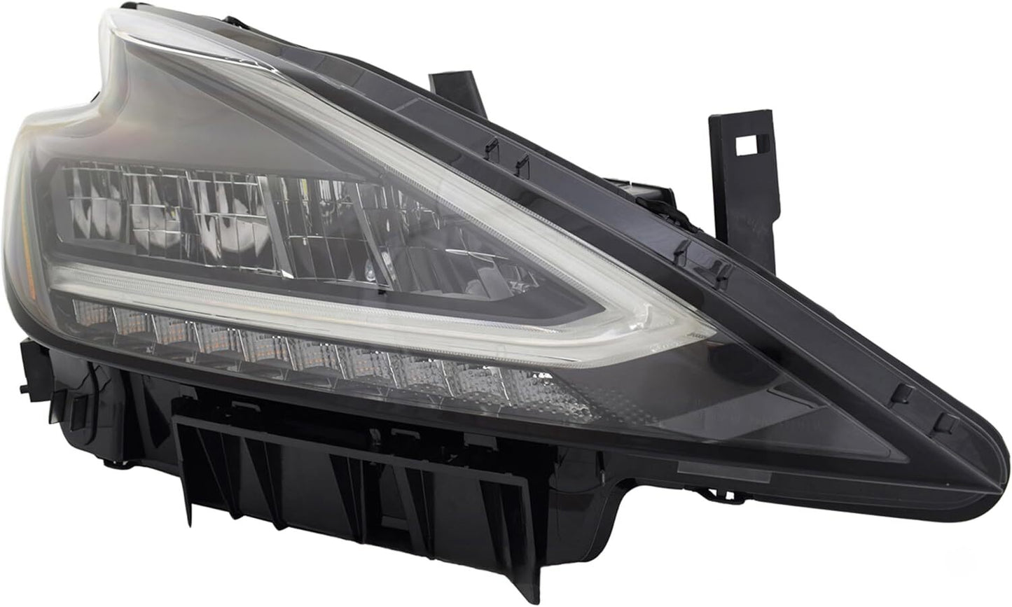 Right Passenger Side LED Headlight Assembly for Nissan Murano Black 2022-2024