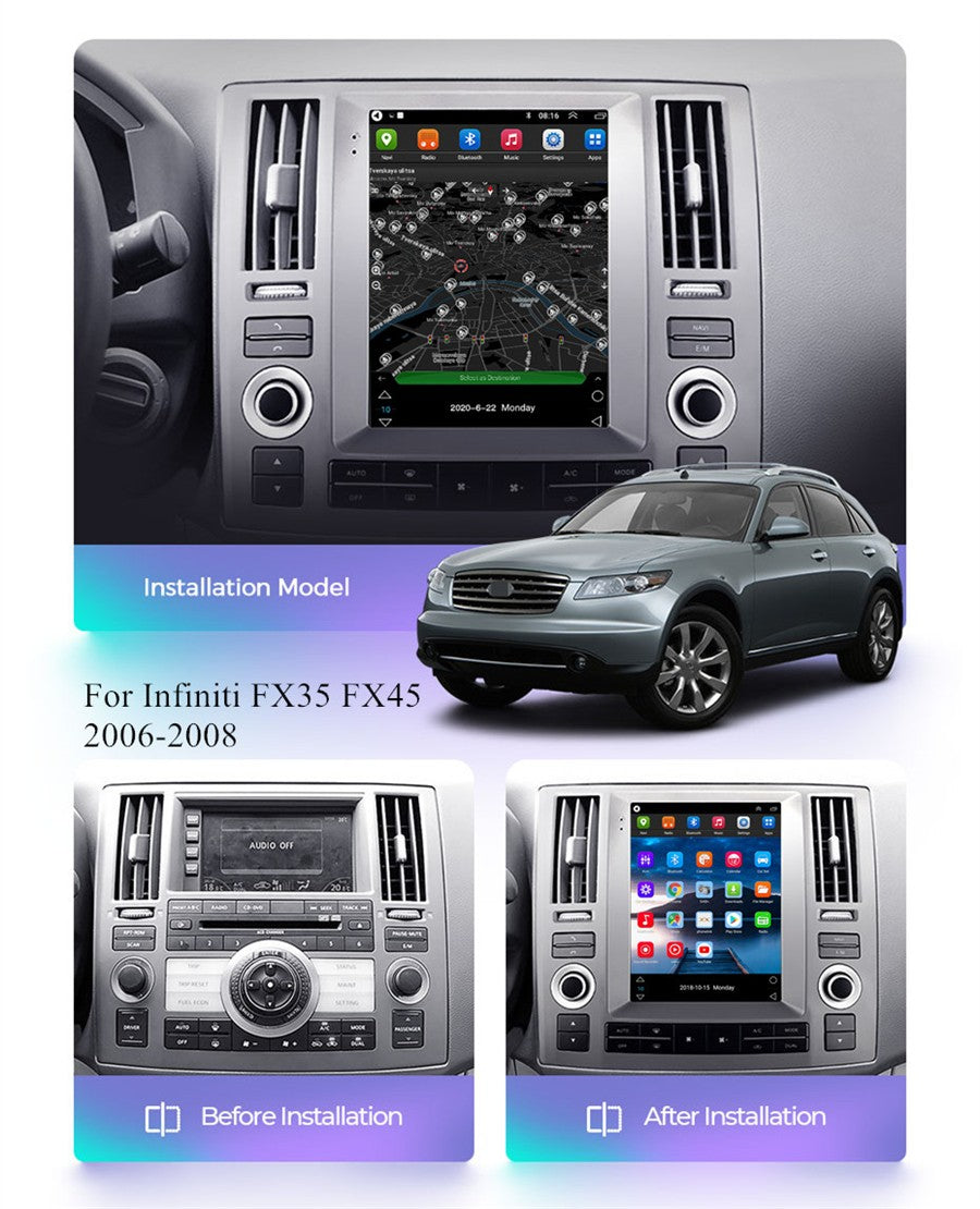9.7Android 11 16GB Car Stereo Radio GPS WIFI New for Infiniti FX35 FX45 06-08