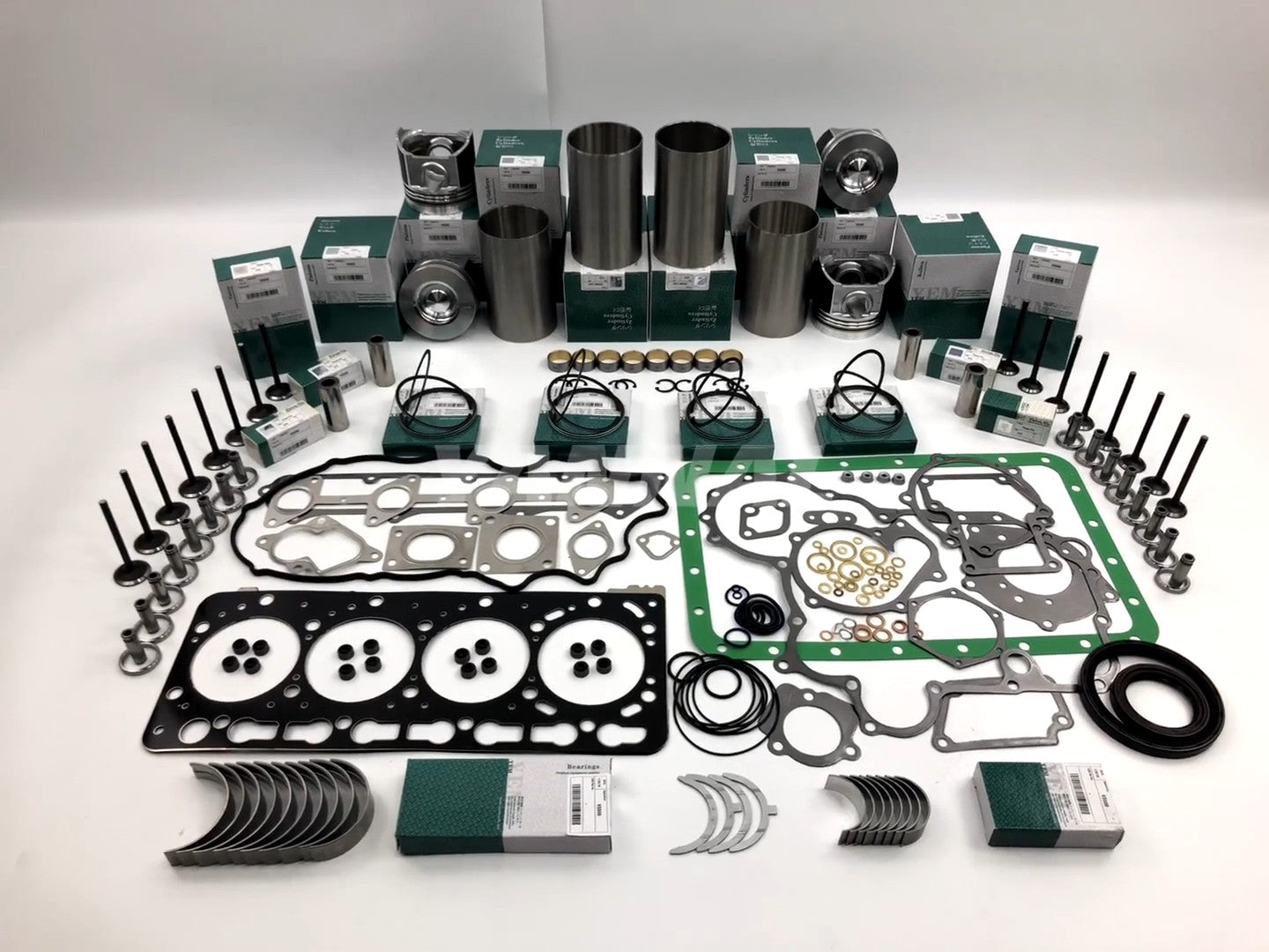 V3300 V3300-DI-T Overhaul Engine Reconstruction Kit (57mm Pistons) for Kubota