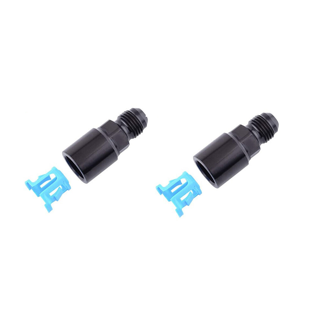 2-pack 6AN male flash head to 5/16 inch SAE quick disconnect female push-type EFI fuel accessory