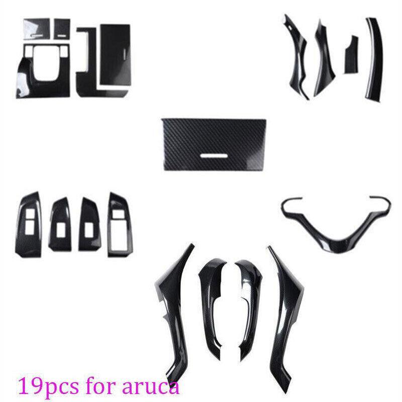 CAR for Acura TSX 09-14 Carbon Fiber Central Console Decoration Trim Cover 19pcs