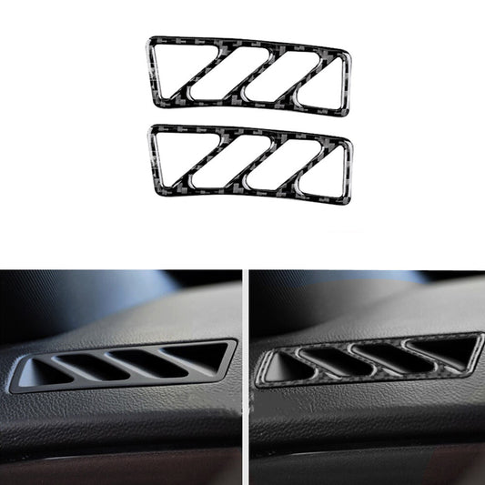 2Pcs Carbon Fiber Concole Air Vent Outlet Trim for Chevrolet Camaro 2010-2015