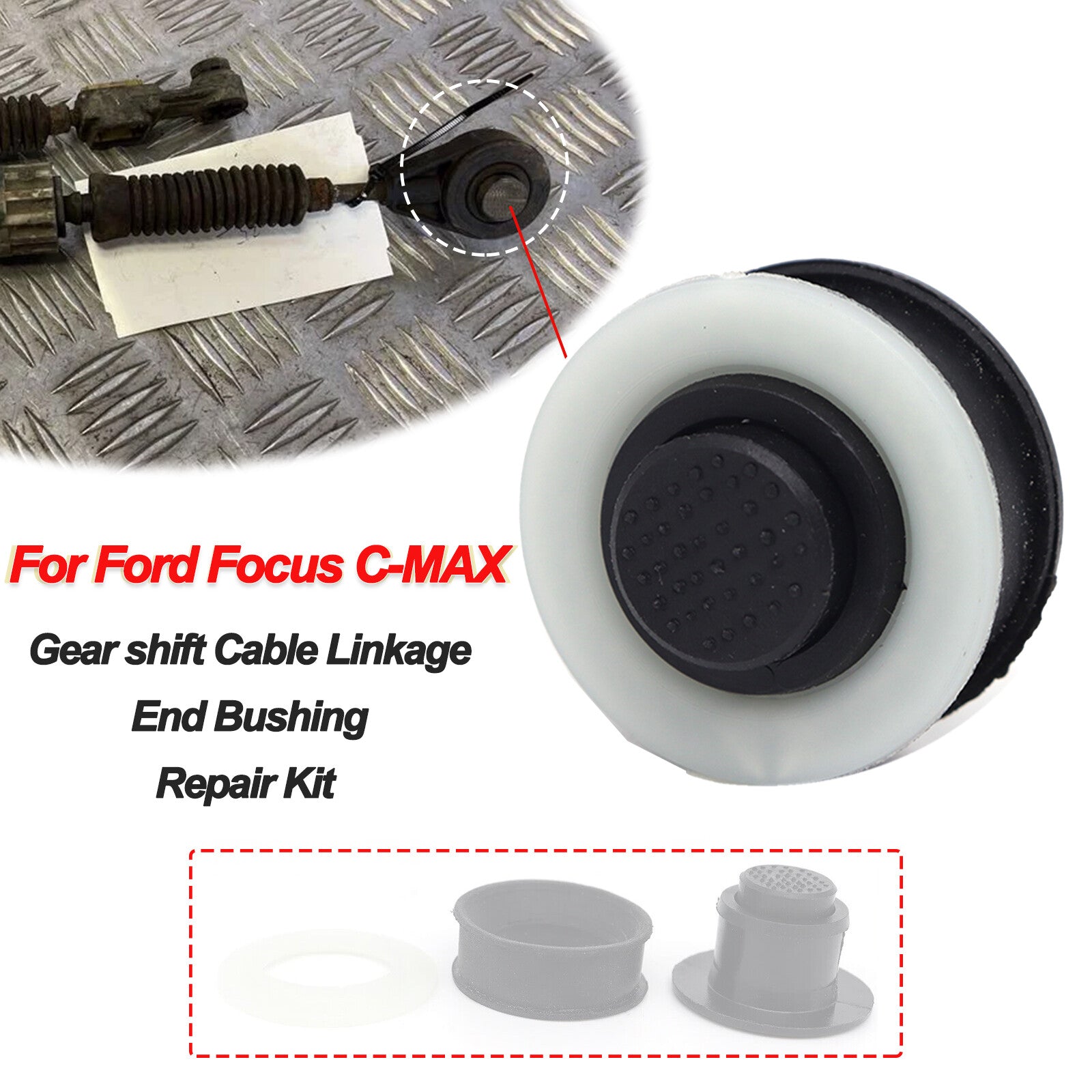 for Ford Focus C-MAX 2005 80kw Gear shift cable linkage end bushing 3M5R7E395GE
