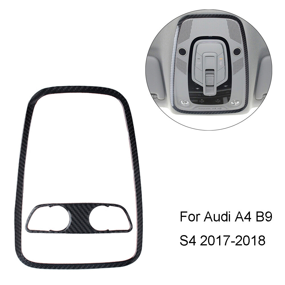for Audi for A4 B9 2017-2018 Carbon Fiber Reading Light Frame Decorative Cover Trim