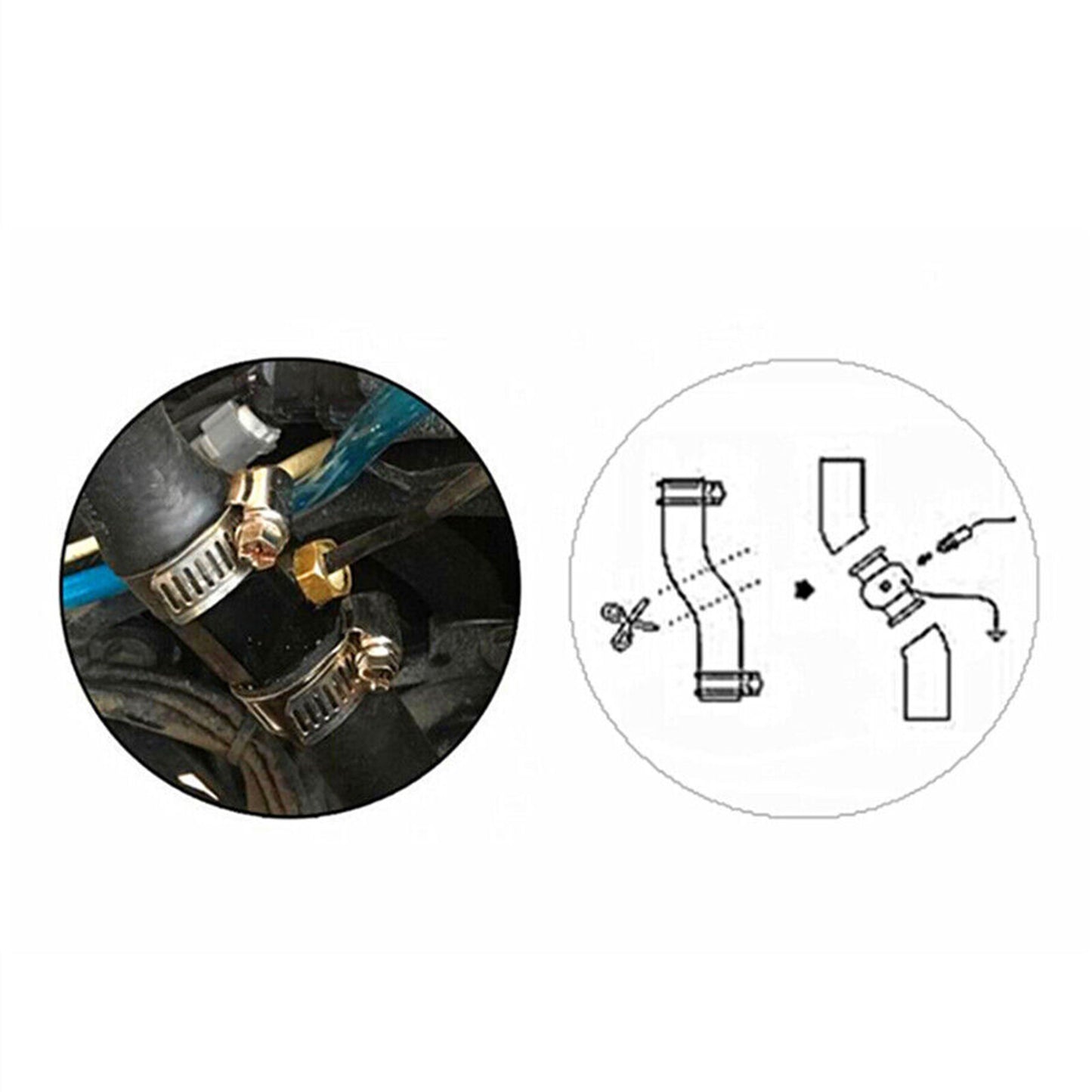 Motorcycle Thermometer Water Temperature Gauge Meter Sensor Adapter Waterproof