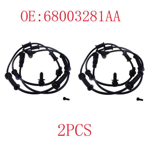 2-Piece Front ABS Wheel Speed Sensor for 2007-2017 for Jeep for Wrangler JK - Original Equipment Manufacturer 68003281AC