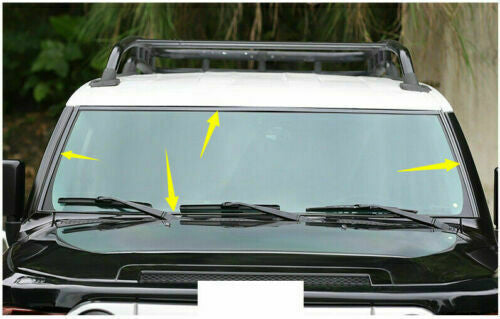4P for Toyota FJ Cruiser 2007-2014 Black Car Front Windshield Window Strips Trim