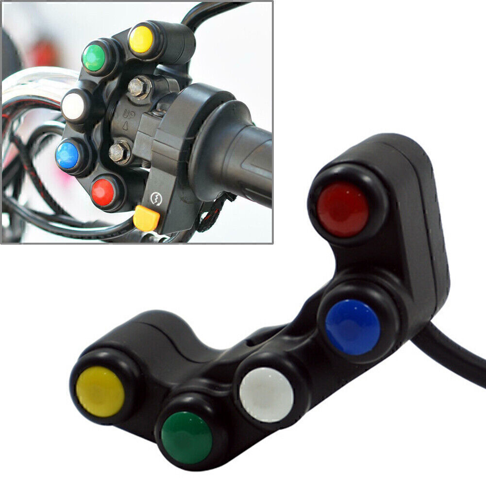 Universal 5 Taste Array Motorrad Schalter Rennr?der 7/8  22mm Lenker Schalter
