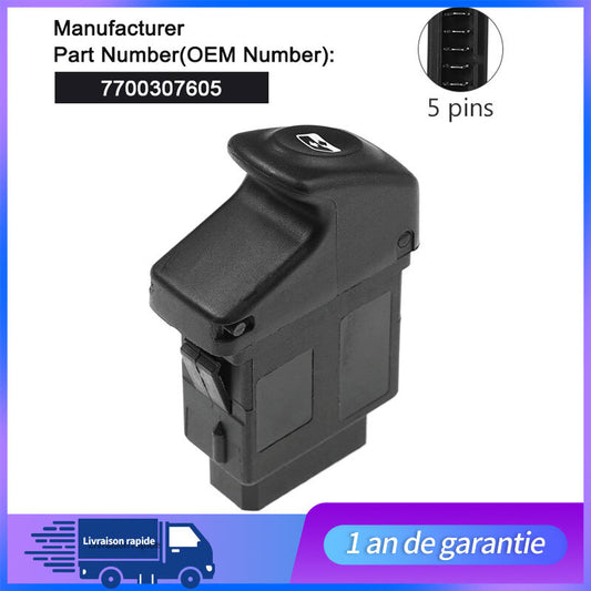 BOUTON DE LEVE VITRE pour CLIO 2 KANGOO MEGANE SCENIC = 8200090316 7700307605
