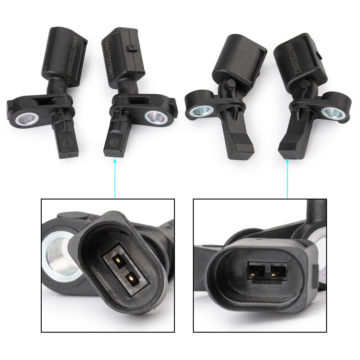 4-piece ABS wheel speed sensor kit for Audi A1 seats, Ibiza Blitz , Reference Style 2017