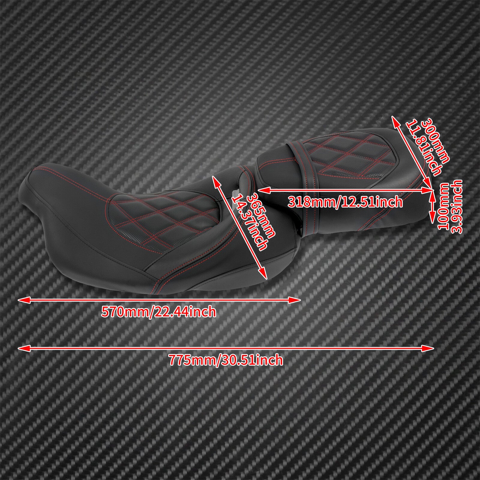 Two Pieces Driver Passenger for Seat Fit for Harley Touring Road Glide 2009-2021