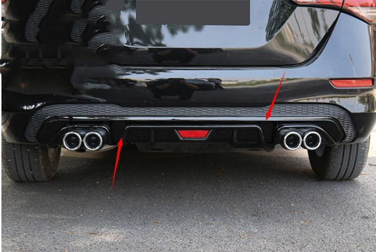 Modified Black Rear Bumper Diffuser Lip Spoiler Refit for Nissan Sentra 2020-23