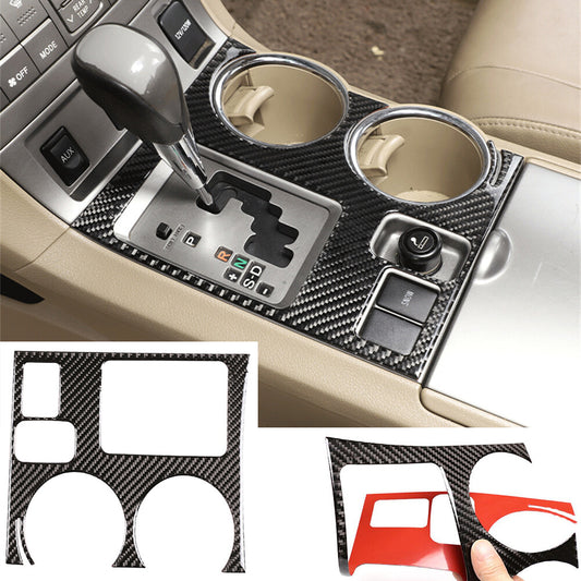 Carbon Fiber Central Gear Shift Cup Holder Cover for T@yota Highlander 2009-2013