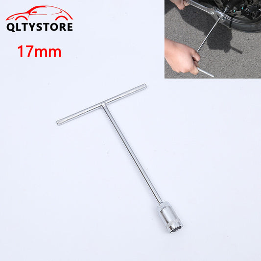 1Pc 17mm Metric T-Handle T Handle 45Steel Socket Wrench Tool For Car Motorcycle
