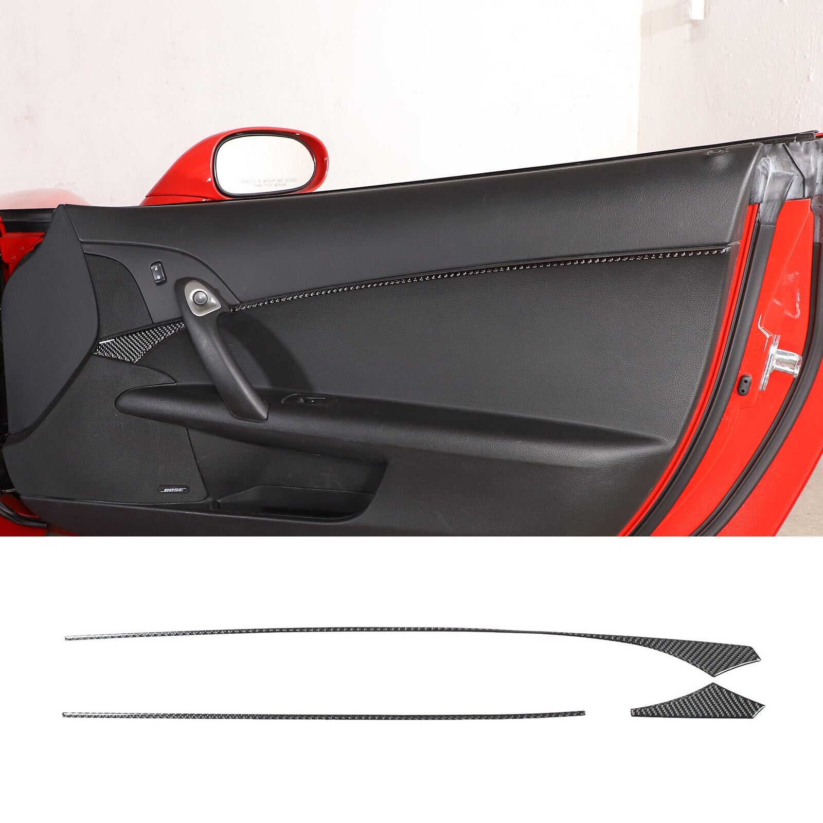 ABS carbon fiber interior dashboard ventilation strip trim for Corvette C8 2020-2023