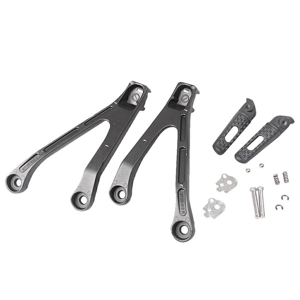 Rear Footrest Bracket Kit Foot Pegs Fit for Honda CBR1000RR 2008-2011 Passenger BLK