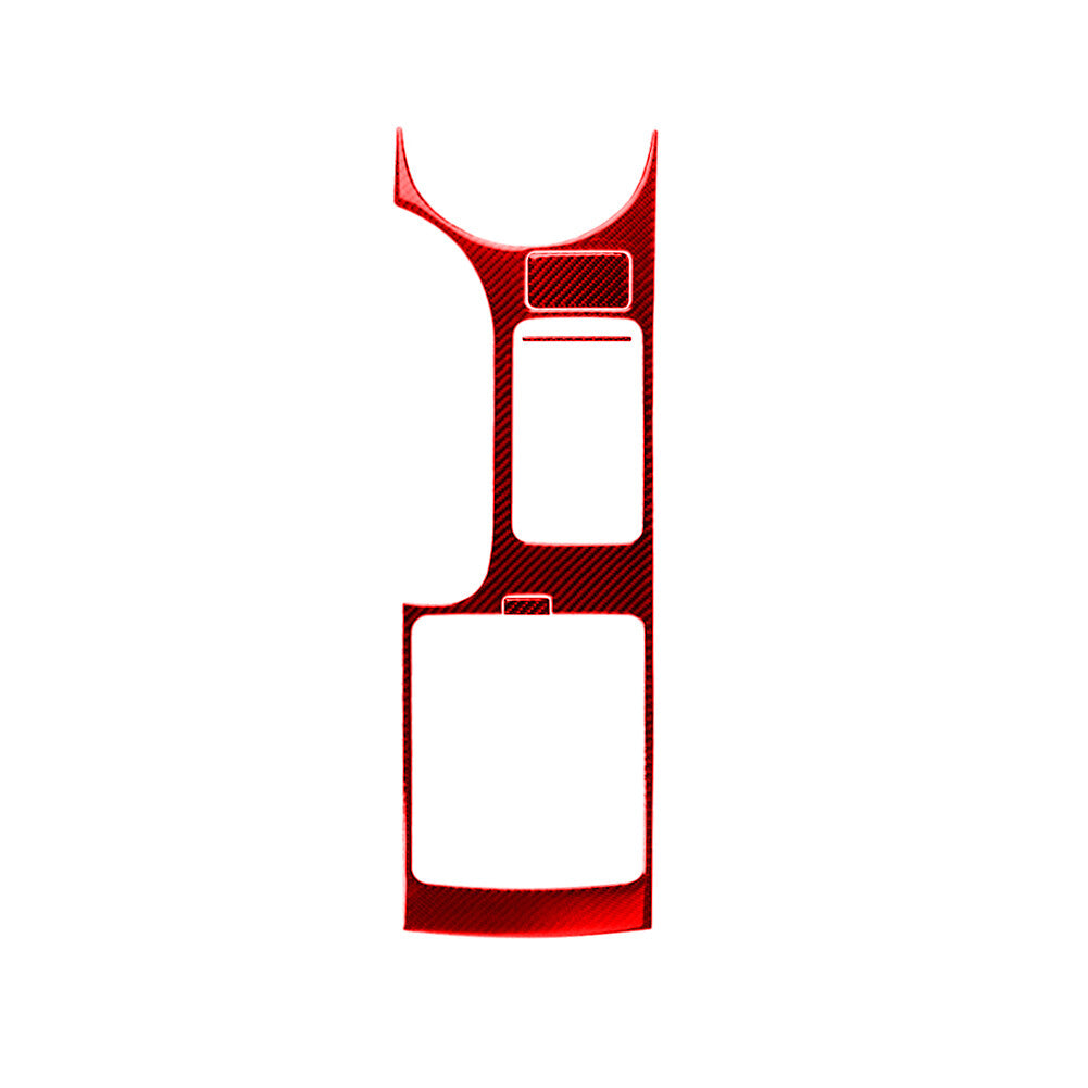 Red Central Control Gear Shift Trim Cover Carbon Fiber for Nissan 350Z 2006-2009