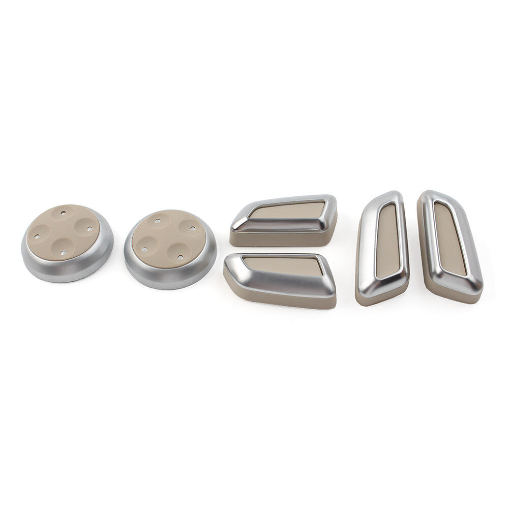 Car for Seat Switch Adjustment Button Cover Kit for Audi A3 A4 A5 A6 A7 Q3 Q5 Silver