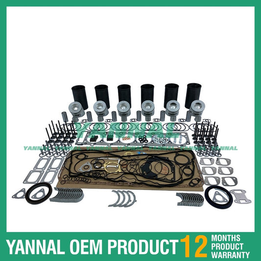 new for Isuzu 6HK1 6HK1T engine overhaul and rebuild kit with valves