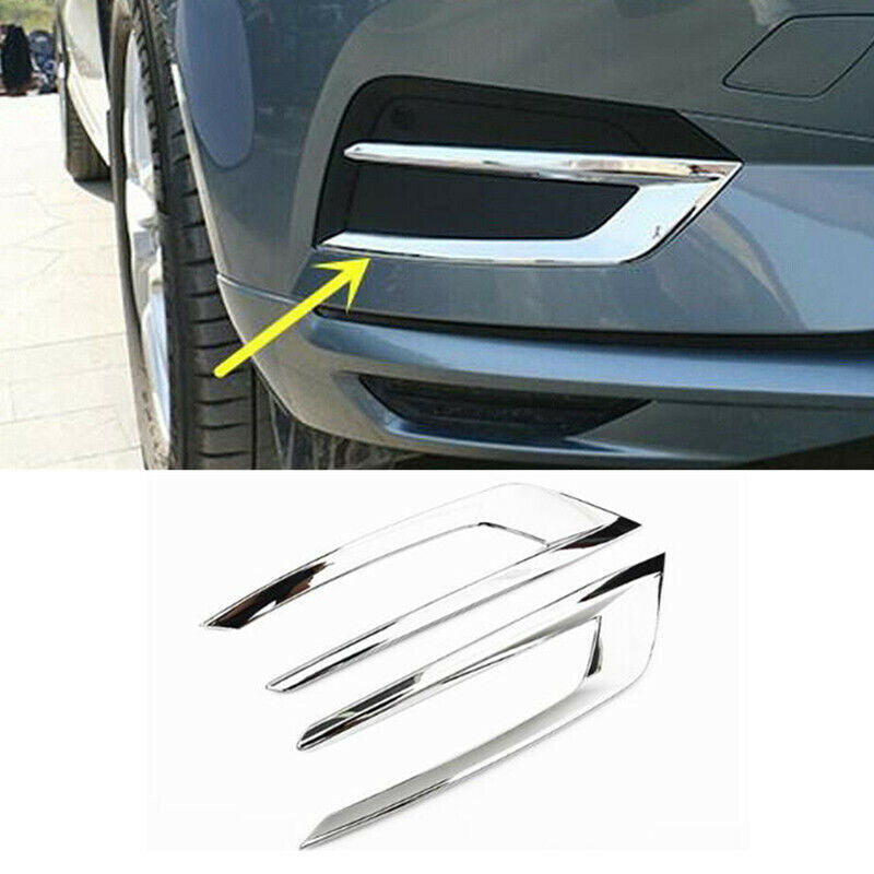 Fit for Volvo XC60 2018-2021 Chrome Front Fog Lamp Light Decor Cover Trim 2PCS