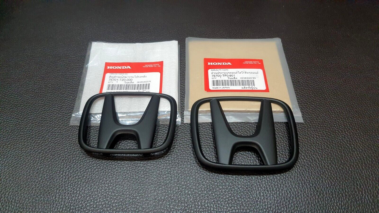 NEW 1SET MATT BLACK BADGE H for CIVIC FE TURBO EMBLEM FOR REAR for HONDA for CIVIC FE 21-23