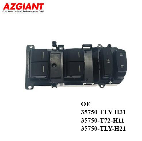 The driver's side main power window switch is applicable to 2017-2022 for Honda CR-V models.