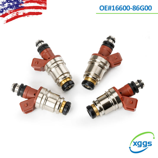 4PCS Fuel Injectors JS21-1 New for Nissan Pickup D21 2.4L I4 16600-86G00