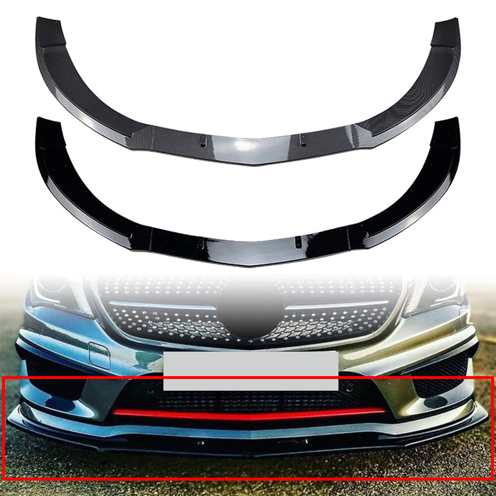 Front Bumper Splitter Lip Spoiler for Mercedes-Benz CLA Class C117 CLA200 260