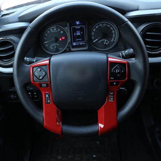 Red interior steering wheel frame trim cover for 2010-2023 for Toyota 4Runner