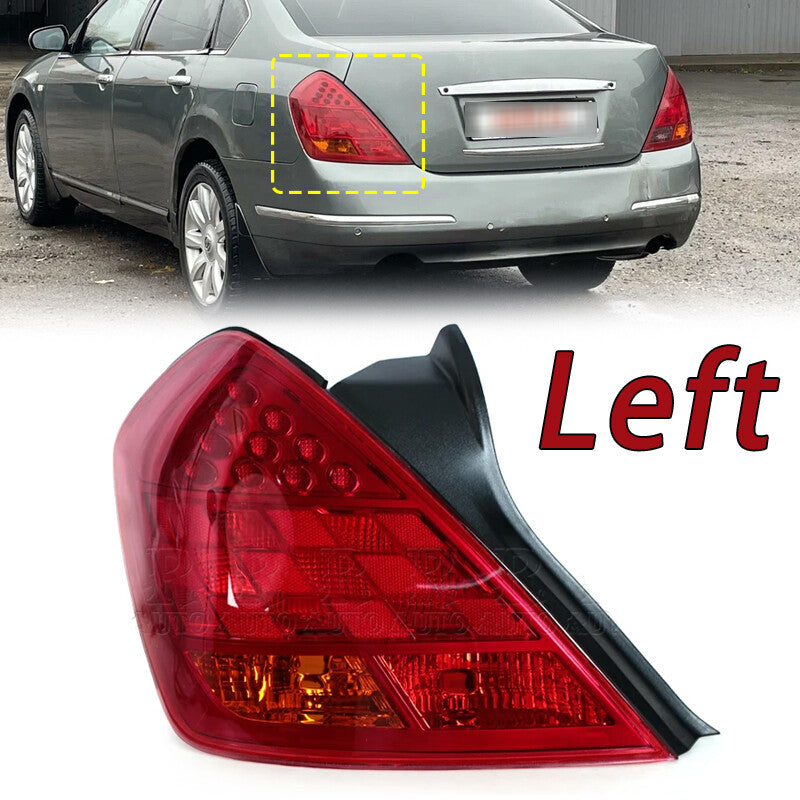 The left taillight is suitable for the for Nissan Teana 2006 and 2007 models, serving as both the rear brake light and turn signal light.